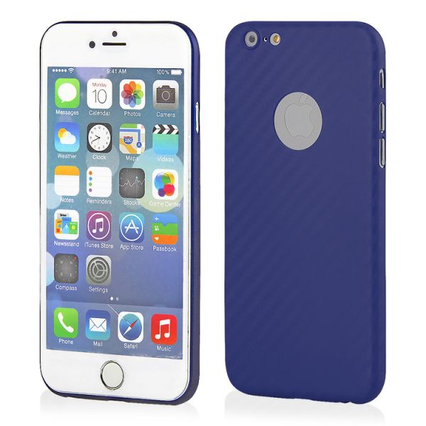 Schutzhülle "PC Carbonoptik" für iPhone 6/6S Plus blau